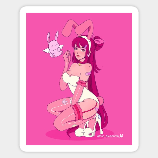 Bunny girl Sticker by Two elephants 